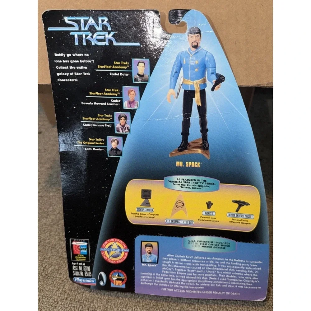 Star Trek Mr‎ Spock-Mirror, Mirror Warp Factor Series 3 Playmates 1997 NIB